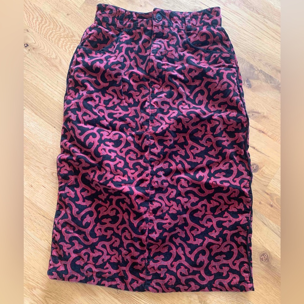 Rad Corduroy Vintage Skirt 1980s or 1990s